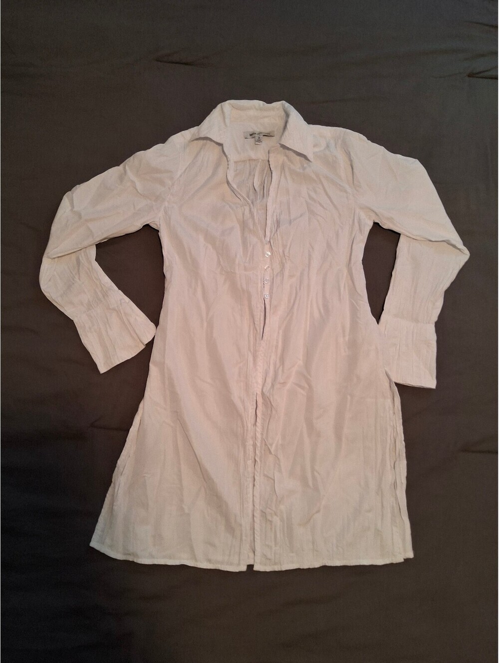 White Button Front Shirt Dress Urban Outfitters Boho S